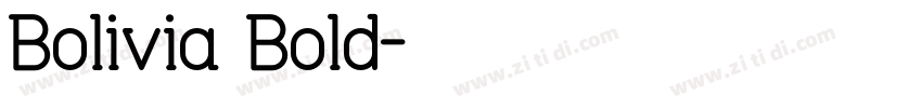 Bolivia Bold字体转换
